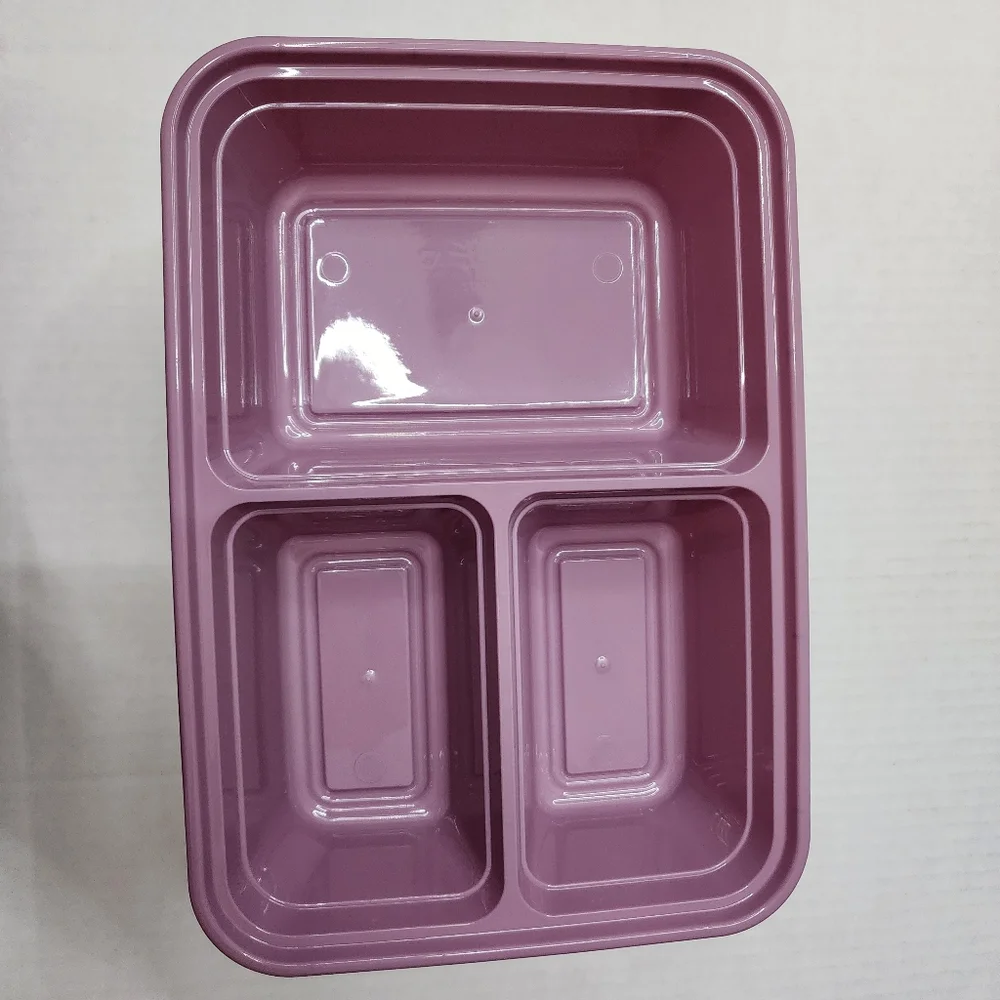 10pc Purple Meal Prep Set w Clear Lid